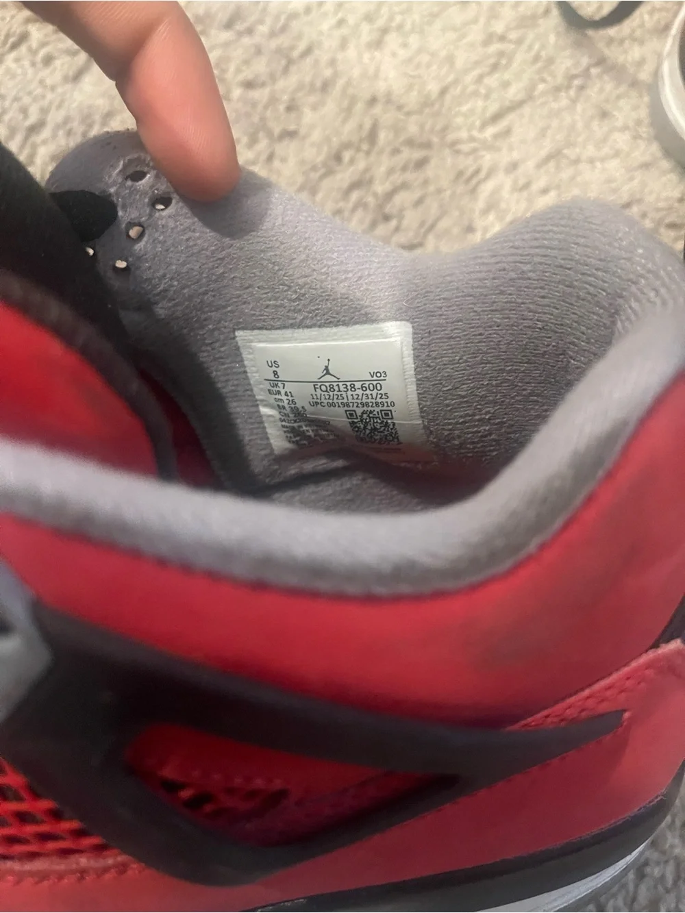 Jordan 4 Toro Bravo Retro Red and Black Sneakers